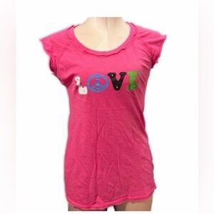 French Kiss Y2K Vibrant Pink “LOVE” Tee